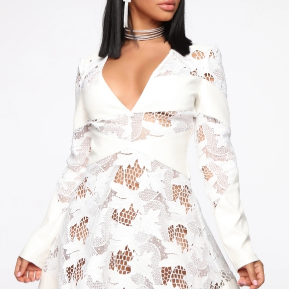 Taste My Horchata Mini Dress from FashionNova Size XL, white - Picture 2 of 5